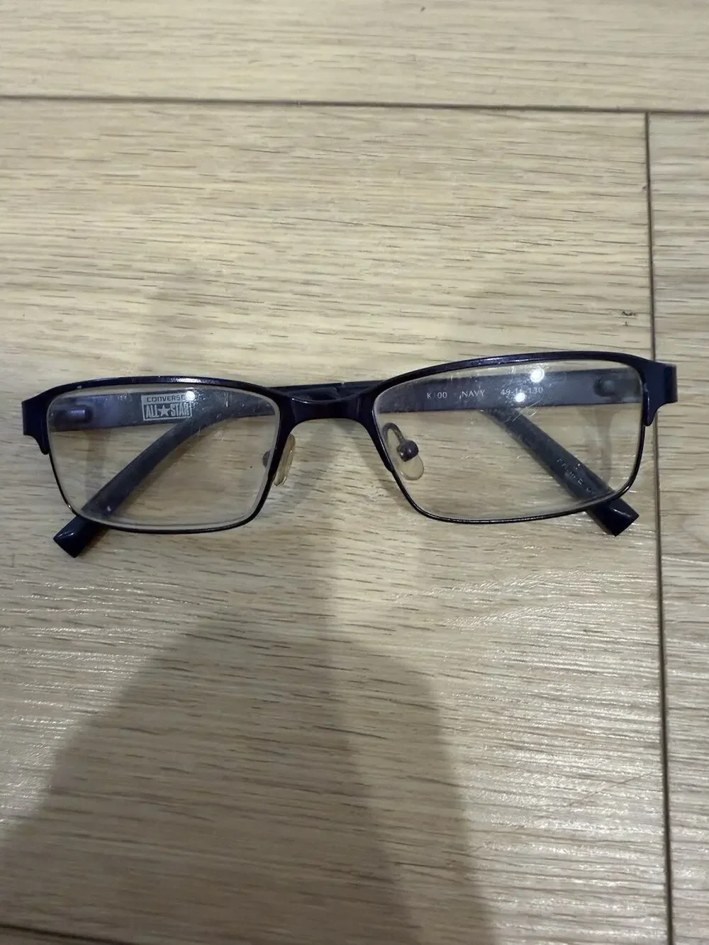 CONVERSE EYEWEAR K100 NAVY BLUE 49-16-130 BLUE FLEX HINGE EYEGLASSES